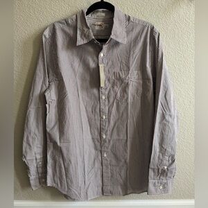NWT J.Crew Secret Wash Cotton Poplin Shirt with Point Collar Medium Striped